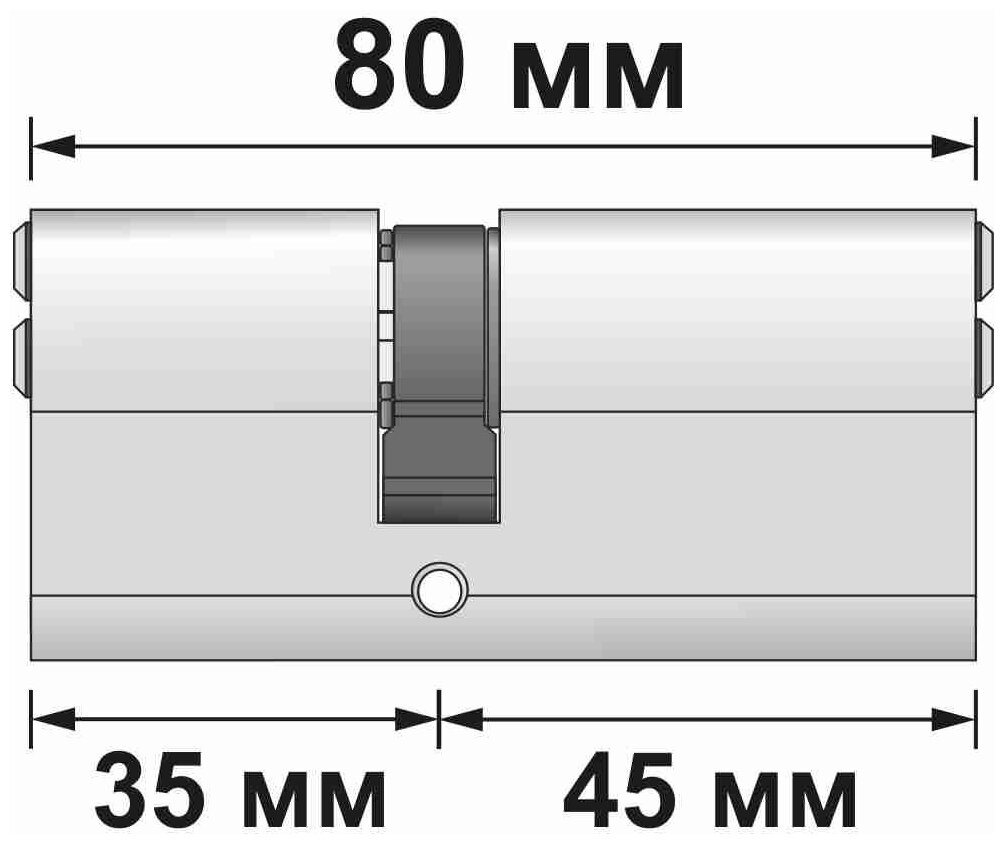 Цилиндровый механизм Apecs SM-80(35/45)-G - фотография № 4
