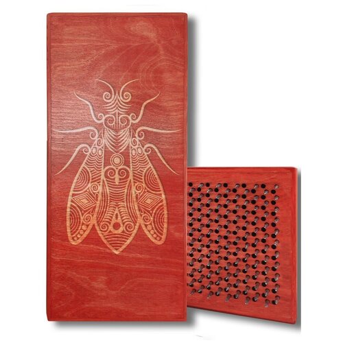 фото Доска садху с динамическими гвоздями, животные - 12 шаг 10мм красная goodwood