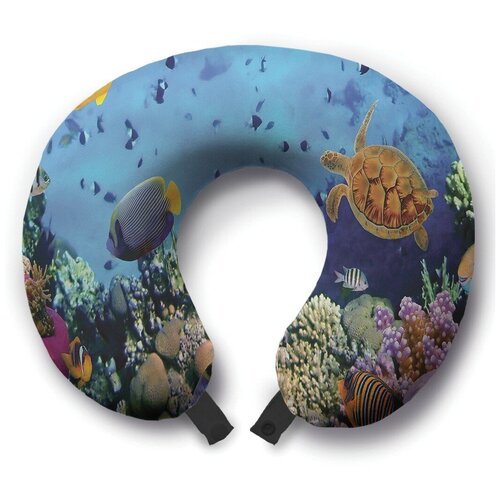 фото Подушка для шеи ambesonne морская глубина, синий