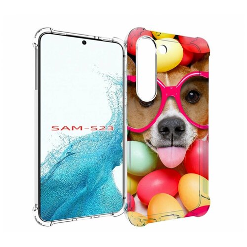 Чехол MyPads Собака-в-яйцах для Samsung Galaxy S23 задняя-панель-накладка-бампер чехол mypads когри собака для samsung galaxy s23 задняя панель накладка бампер