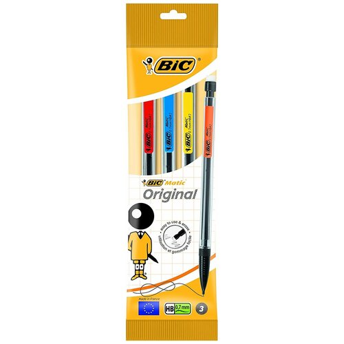 BIC Механический карандаш Matic HВ, 0.7 мм, 3 шт.