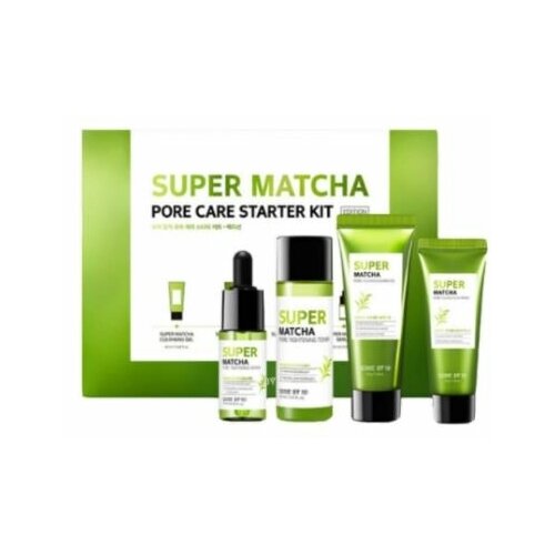 фото Набор миниатюр для сужения пор с чаем матча some by mi super matcha pore care starter kit