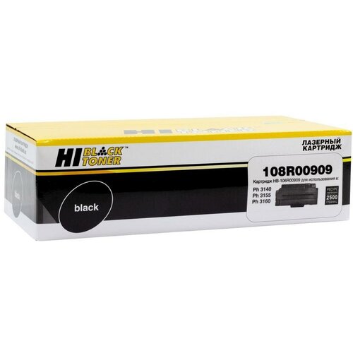 Картридж Hi-Black HB-108R00909, 2500 стр, черный чип hi black к картриджу xerox phaser 3140 3155 3160 108r00909 bk 2 5k