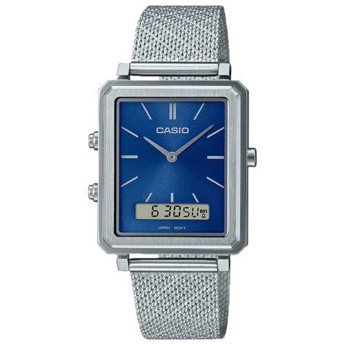 наручные часы casio collection mtp b300d 2a черный синий Наручные часы CASIO Collection, серебряный