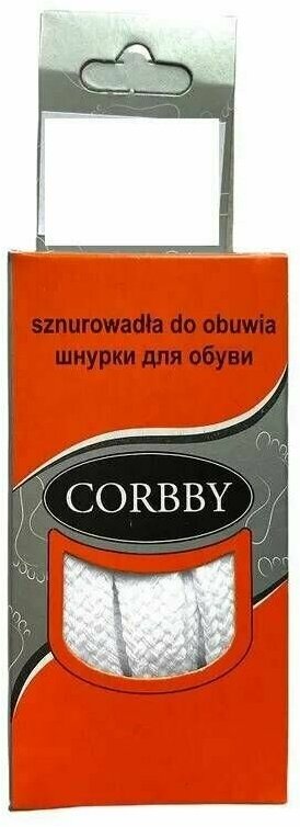 Corbby Шнурки плоские, широкие, белые, 150 см - фотография № 2