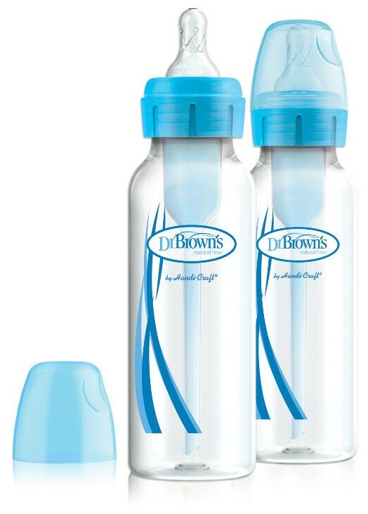 Набор антиколиковых бутылочек с узким горлышком 2 шт. 250 мл Синий