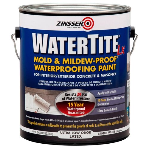 Краска латексная Zinsser Watertite-LX полуматовая белый 0.946 л 1.2 кг