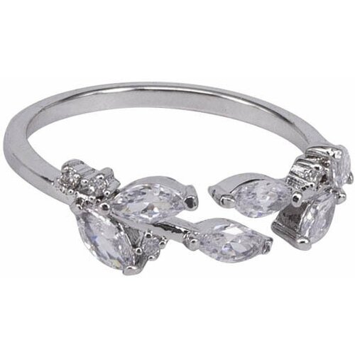 фото Кольцо otokodesign, безразмерное, серебряный, бесцветный