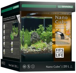 Аквариумный набор 20 л Dennerle NanoCube Complete+ Style 20 черный/прозрачный