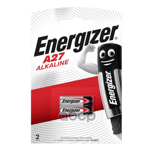 Батарейка Алкалиновая Energizer A27 12v Упаковка 2 Шт. E301536400 Energizer арт. E301536400 батарейка алкалиновая energizer lr27 a27 mn27 2bl 1 5в блистер 2 шт