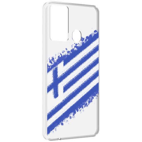 Чехол MyPads флаг Греции для ITEL P37 / ITEL Vision 2S задняя-панель-накладка-бампер