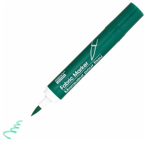 MARVY Uchida Маркер-кисть для светлых тканей (фломастер), 1-5мм, 722/4, зелёный (GREEN)