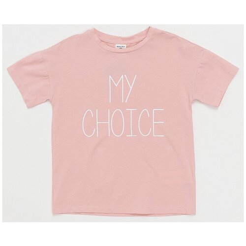 фото Футболка button blue, размер 134, розовый