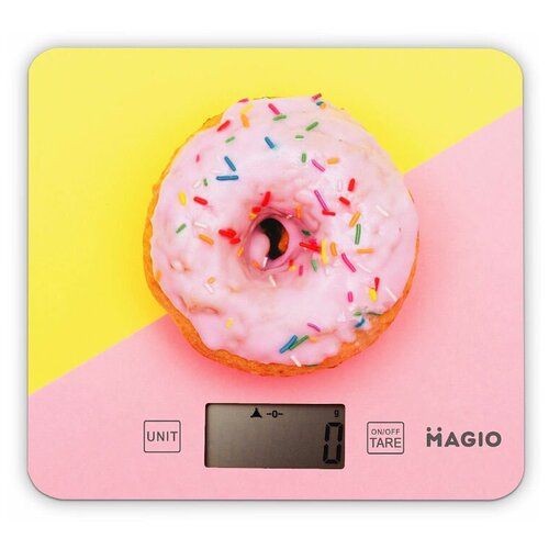 фото Кухонные весы magio mg-797 розовый/желтый