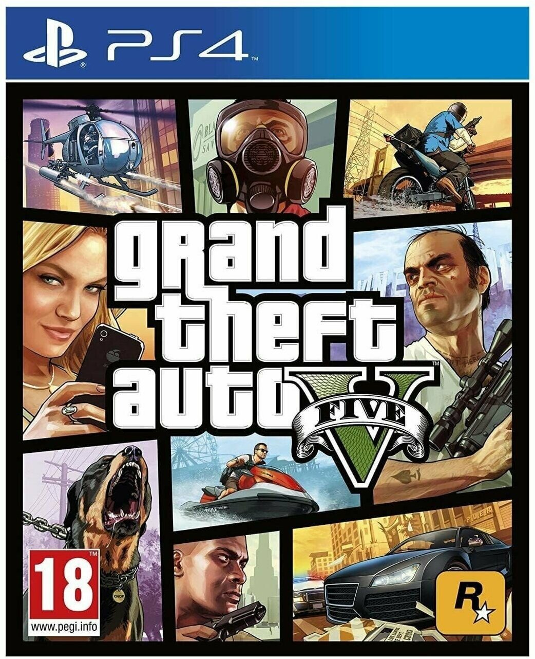 Игра для PlayStation 4 Grand Theft Auto V, русские субтитры