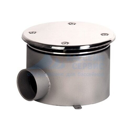 Слив донный круглый с антивихревой крышкой д.165х100 мм, 2