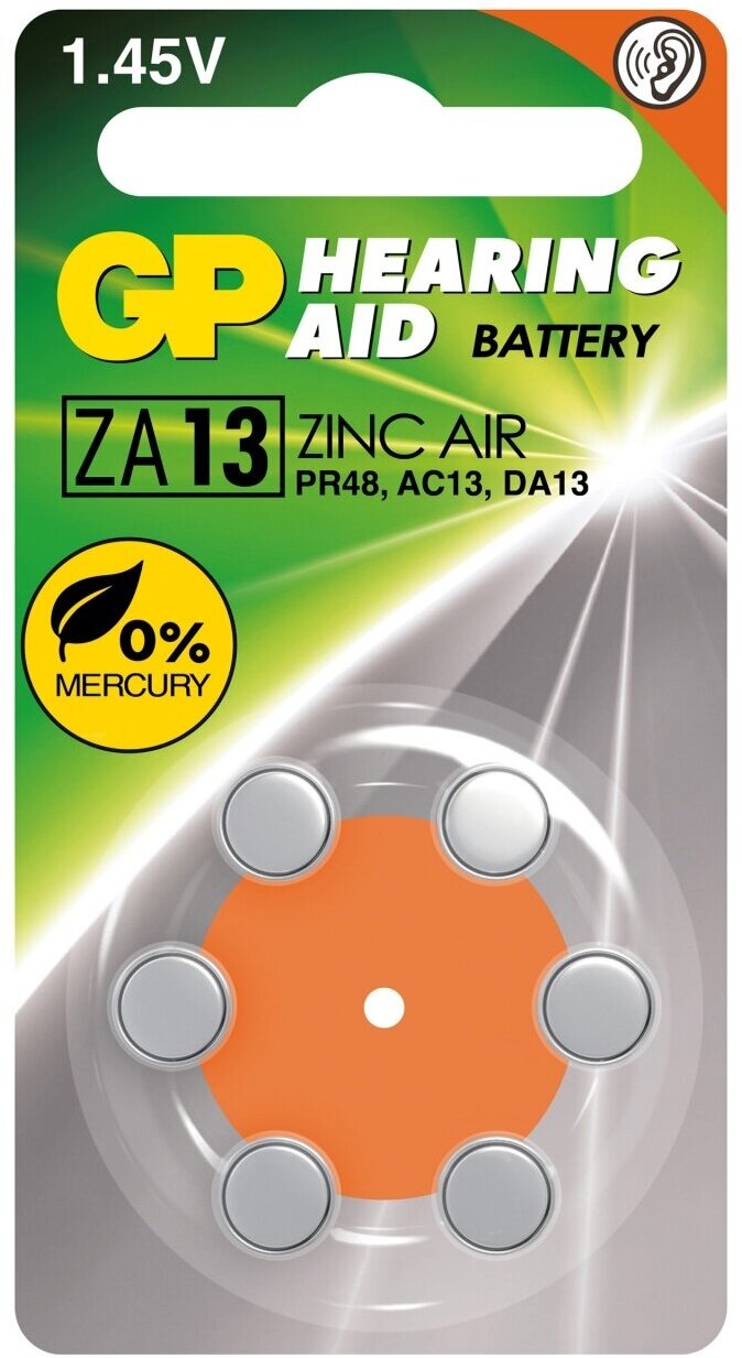 Батарейка GP Hearing Aid ZA13
