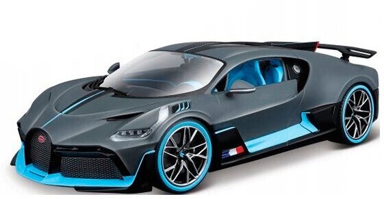 Bburago Коллекционная машинка 1:18 "Bugatti Divo", темно-серый - фото №3