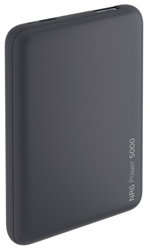 Внешний АКБ NRG Power Compact 5000 mAh, 2.1A, 1xUSB, компактный, серый, Deppa 33549