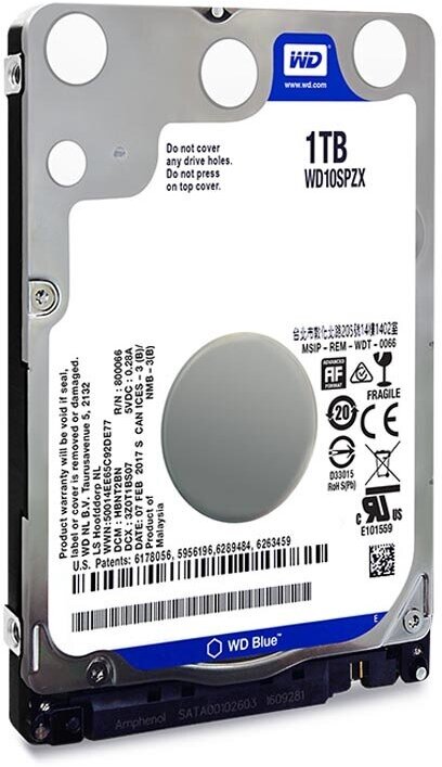 Жесткий диск для ноутбука Western Digital WD Blue\1 ТБ\WD10SPZX-08\2.5"