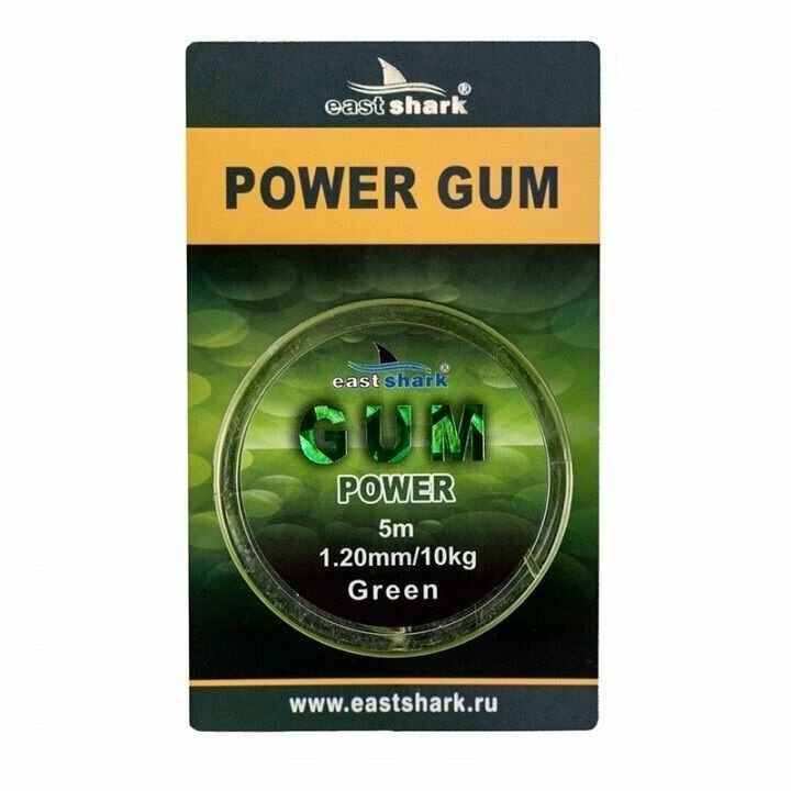 Амортизатор для фидера фидергам POWER GUM green 5 м 1,2 мм