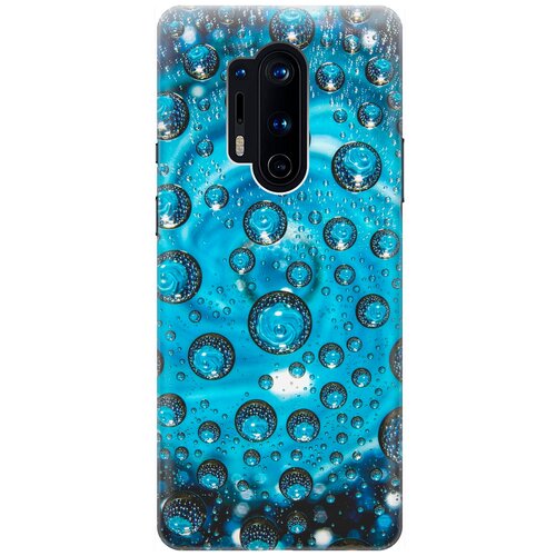 фото Re:pa накладка transparent для oneplus 8 pro с принтом "голубые капли"