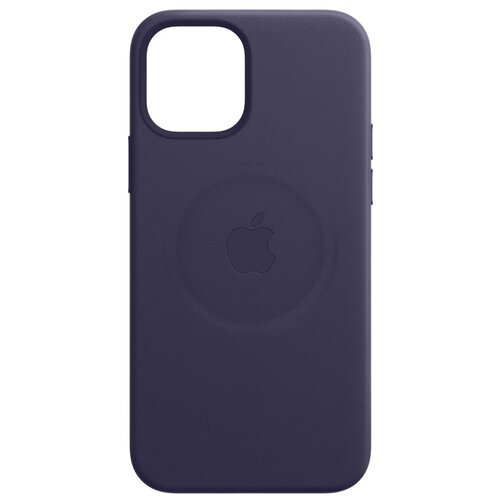 фото Чехол-накладка apple magsafe кожаный для iphone 12 mini темно-фиолетовый