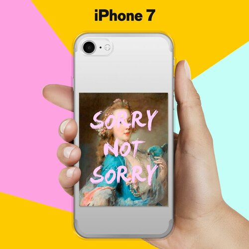 Силиконовый чехол Sorry на Apple iPhone 7 силиконовый чехол нарисованные пальмовые листья на apple iphone 7 айфон 7