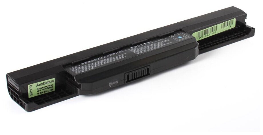 Аккумуляторная батарея Anybatt 11-U2-1199 4400mAh для Asus K53BR, K54C, K54L, X53Sv, X44, K43SJ, K53BY, K43T, P53E, P53S, A44H, K53Z, X53BY, K43SD, A53SM, X53K, A53T, X53TA, X53BR, K43TA, A53SV, P53SJ, K43SV, P43E, K43TK, K54H, K84HR, K53BE, X54HY