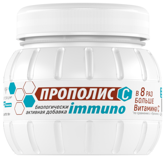 Концентрат «Прополис С immuno» 150 г "Тенториум. Экстракт прополиса и витамин С - быстрое восстановление после заболевании.