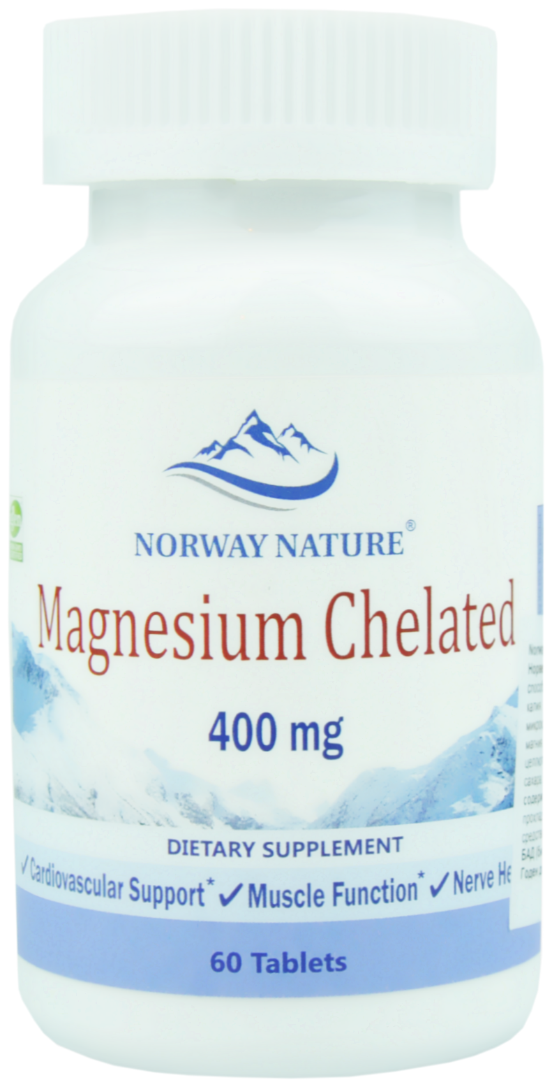 Norway Nature Magnesium Chelated 400 mg 60 таблеток