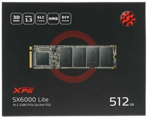 SSD накопитель A-DATA XPG SX6000 Lite 512Гб, M.2 2280, PCI-E x4, NVMe - фото №10