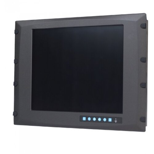 Advantech FPM-3171G-R3BE 8U Rackmount 17 SXGA Industrial Monitor with Resistive Touchscreen, Direct-VGA and DVI Ports, and Wide Operating Temperature Range, Advantech advantech fpm 3151g r3be 15 xga industrial monitor with resistive touchscreen direct vga dvi ports and wide operating temperature input 1xvga 1xdvi d 1xusb 1xrs232 12v 24v dc jack 594687