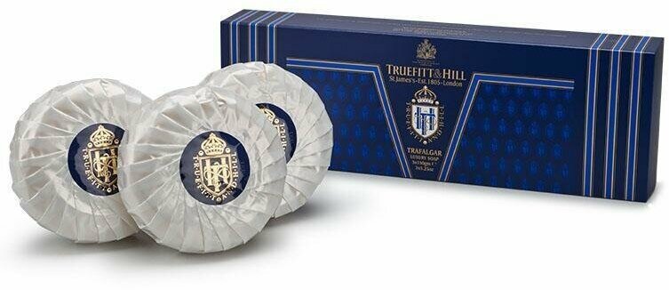 TRUEFITT&HILL Мыло для тела Trafalgar 3 шт в подарочной упаковке / Подарок для мужчины
