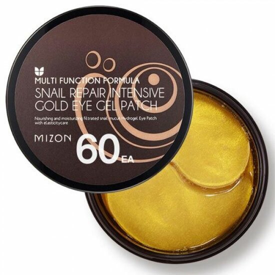 Mizon Snail Repair Intensive Gold Eye Gel Patch (Патчи под глаза гидрогелевые с муцином улитки), 60 шт.