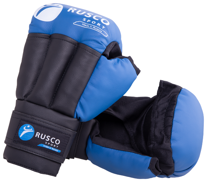Перчатки для рукопашного боя RUSCOsport, синие, 10 Oz: с-10