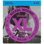 EXL120 XL NICKEL WOUND Струны для электрогитары Super Light 9-42 D`Addario - изображение