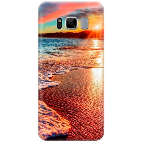 фото Силиконовый чехол на samsung galaxy s8 / самсунг с8 с принтом "залитый светом пляж" gosso