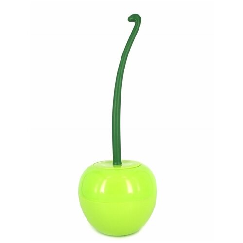 Ершик для унитаза с подставкой в форме яблока зеленый