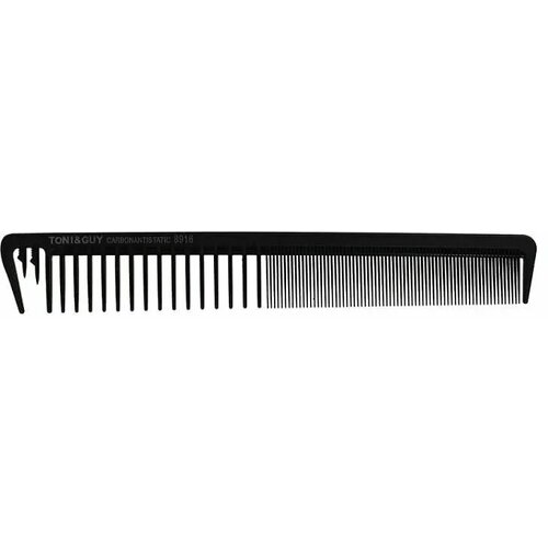 Комбинированная расческа для волос с разделительным зубцом 21 см Toni&Guy/черный карбон