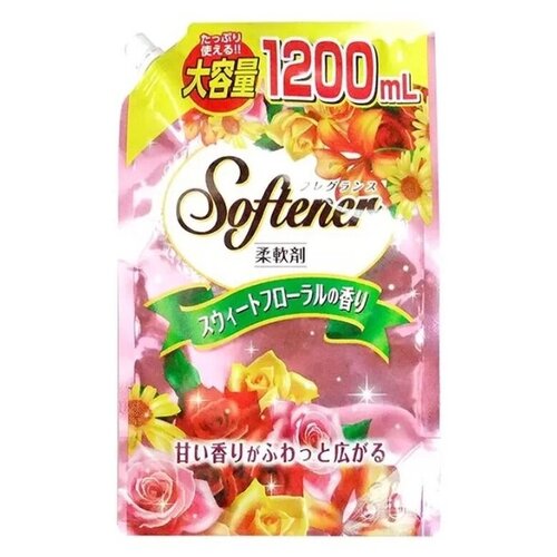 NIHON Detergent Sweet Floral Кондиционер для белья со сладким цветочным ароматом 1200 мл