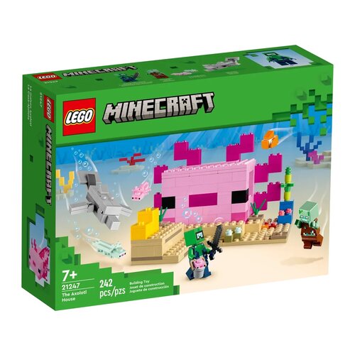Конструктор LEGO Minecraft 21247 The Axolotl House, 242 дет. конструктор lego minecraft 21241 the bee cottage 254 дет