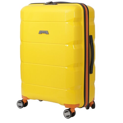 Чемодан FABRETTI, 68 л, размер M, желтый чемодан fabretti 73 л размер m черный