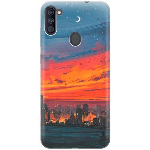 фото Re:pa накладка transparent для samsung galaxy a11 / m11 с принтом "ночь и мегаполис"