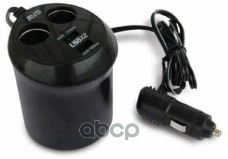 Разветвитель прикуривателя! 12/24V 2 выхода, USB AVS арт. A78117S
