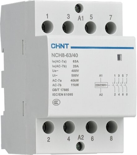 Модульный контактор CHINT NCH8-63/40 63А 220В