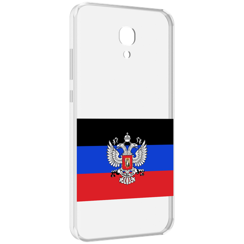 Чехол MyPads герб флаг ДНР-1 для Meizu M6 (M711Q) задняя-панель-накладка-бампер
