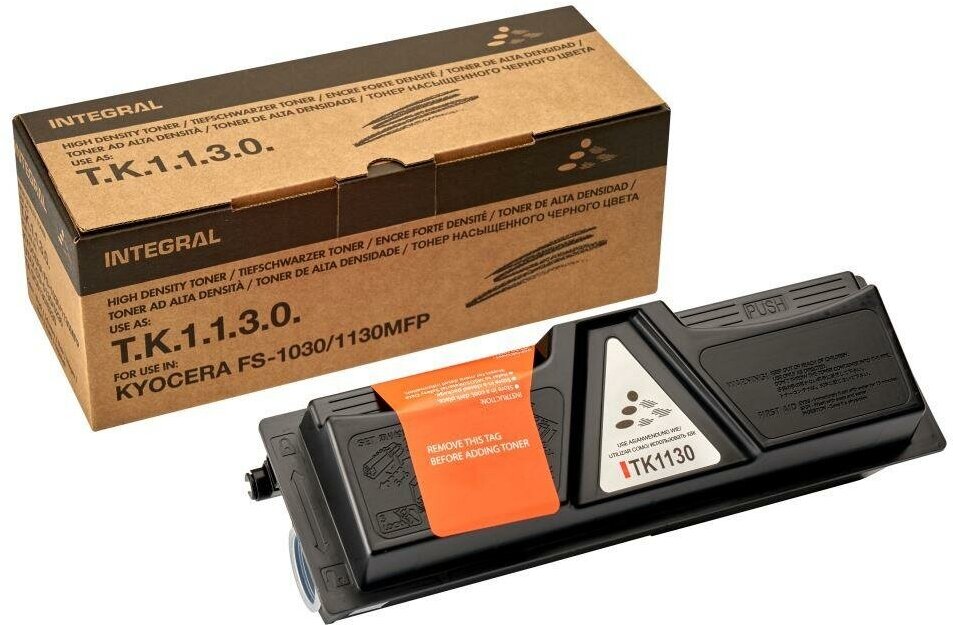 Картридж INTEGRAL TK-1130C (с чипом) для Kyocera FS-1030MFP/1030MFP/DP/1130MFP/M2030dn/M2530dn (3 000 стр.)