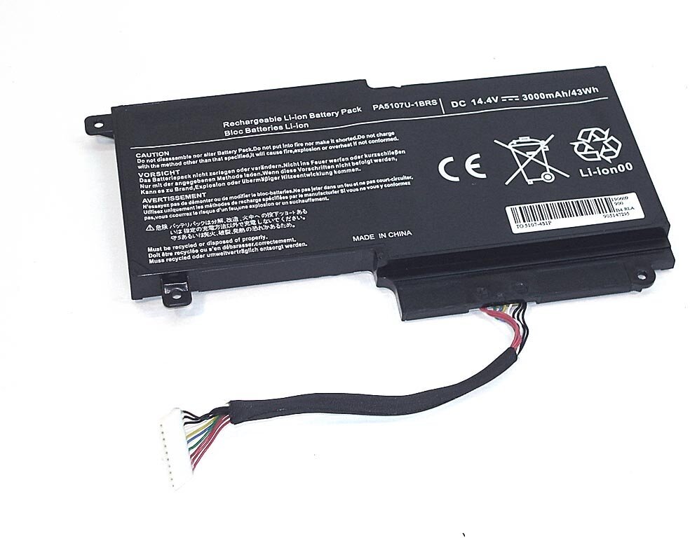 Аккумуляторная батарея для ноутбука Toshiba L55 5107 (PA5107U-1BRS) 14.4V 43Wh OEM черная