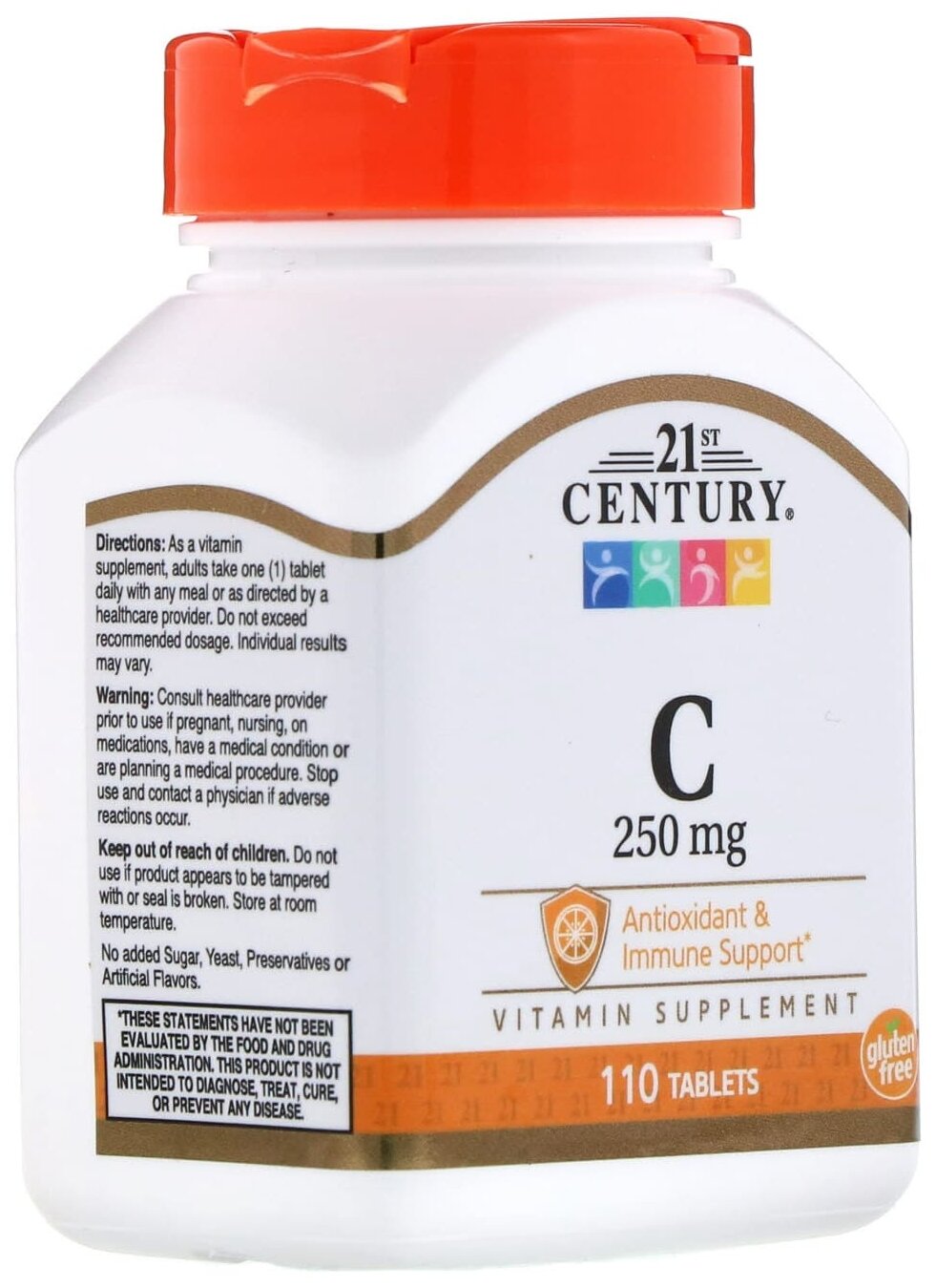 Таблетки 21st Century Vitamin C 250 мг, 140 г, 250 мг, 110 шт.
